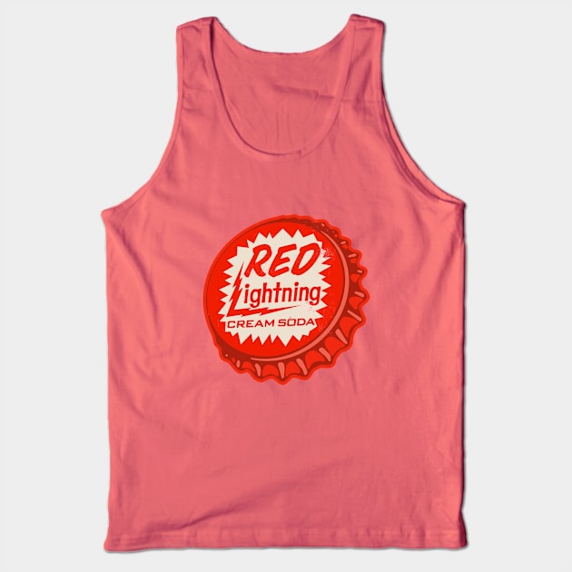 Vintage Red Lightening Cream Soda Bottlecap Tank Top by StudioPM71